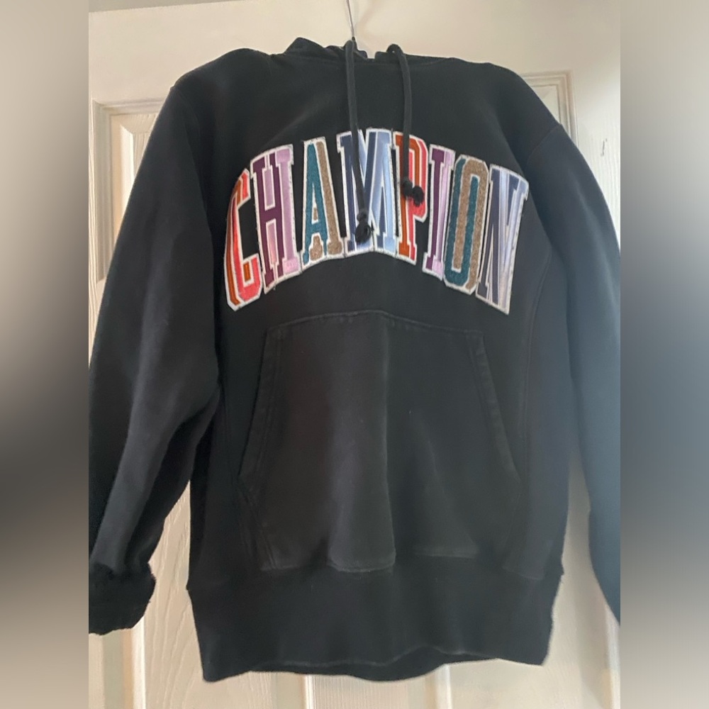 Champion Hoodie with Multicolored Lettering